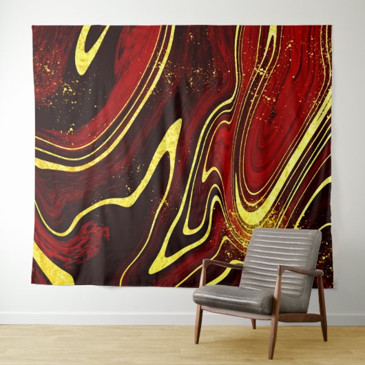 Tenture Motif en marbre rose or (En situation (horizontale))