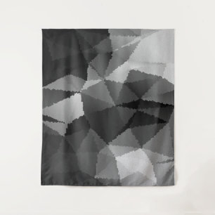 Tenture Motif en mosaïque noire et blanche
