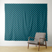 Tenture Motif entrelacé bleu (En situation (horizontale))