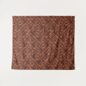 Tenture Motif ethnique marron beige monochrome. (Devant (Horizontal))