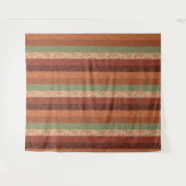 Tenture Motif Feuille Bohème Rustique (Devant (Horizontal))