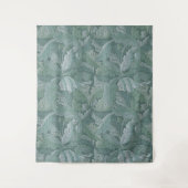 Tenture Motif feuille d'acanthe bleu sarcelle de William M (Devant)