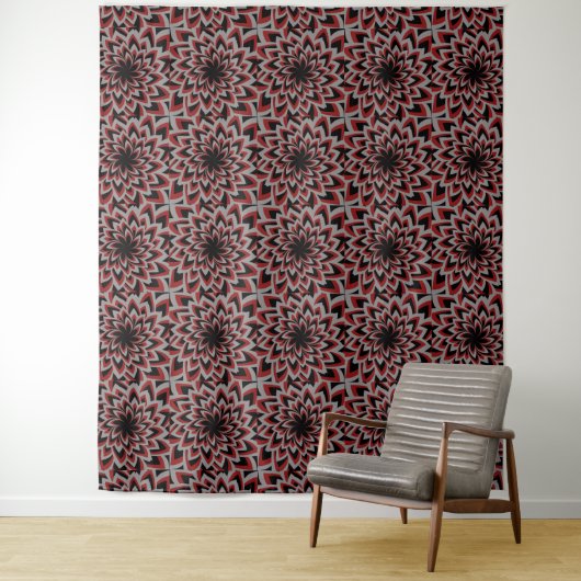 TENTURE MOTIF FLEUR TOURBILLON (En situation)