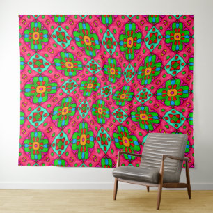Tenture Motif Fleurs Abstraites uniques
