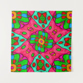 Tenture Motif Fleurs Abstraites uniques (Devant)