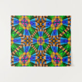 Tenture Motif Fleurs Abstraites uniques (Devant (Horizontal))