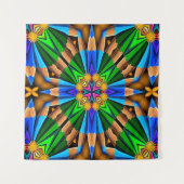 Tenture Motif Fleurs Abstraites uniques (Devant (Horizontal))