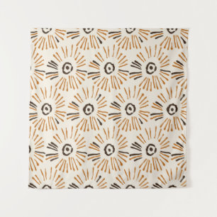 Tenture Motif floral batik géométrique et transparent à l'