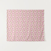 Tenture Motif floral fuchsia rose – Botanique rétro (Devant (Horizontal))