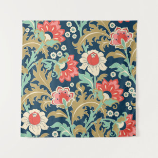 Tenture Motif floral incolore dans le style folk avec