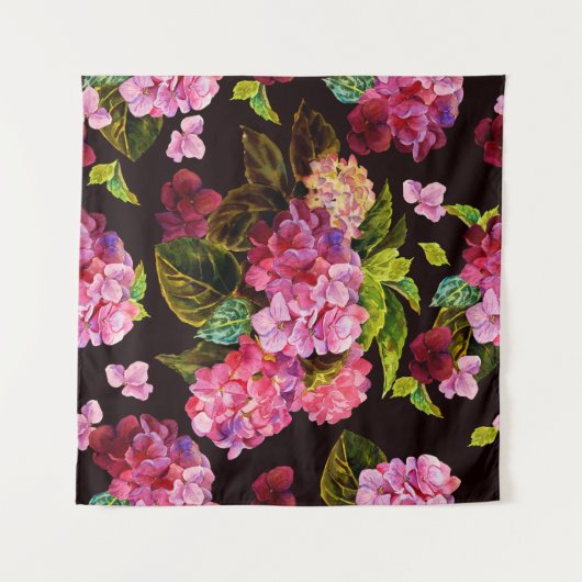 Tenture Motif floral incomparable. Hydrangée sur une sur u (Devant (Horizontal))