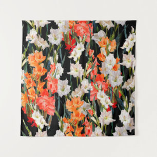 Tenture Motif floral incomparable. Ladiolus multicolore su