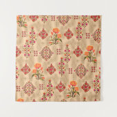 Tenture Motif floral mughal abstrait (Devant)