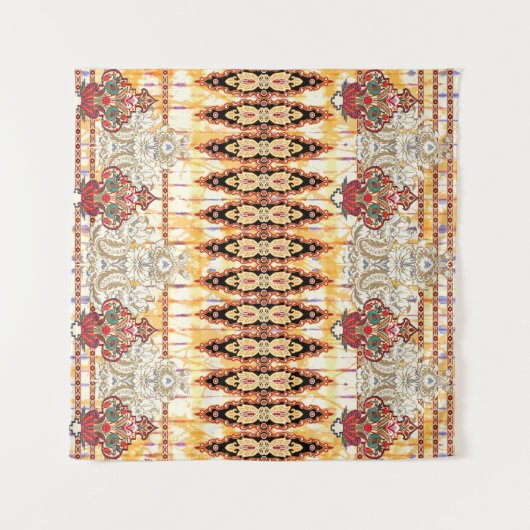 Tenture Motif floral mughien ethnique incomparable (Devant (Horizontal))