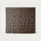 Tenture Motif floral orange fluide (Devant (Horizontal))