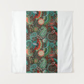 Tenture Motif floral sans couture avec éléments cachemire (Devant (Horizontal))
