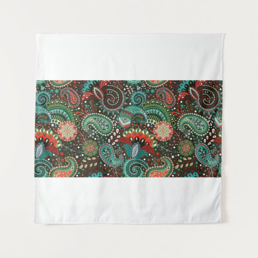 Tenture Motif floral sans couture avec éléments cachemire (Devant)