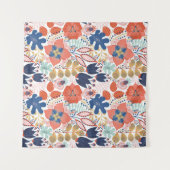 Tenture Motif floral transparent sur blanc. backgro Abstra (Devant (Horizontal))