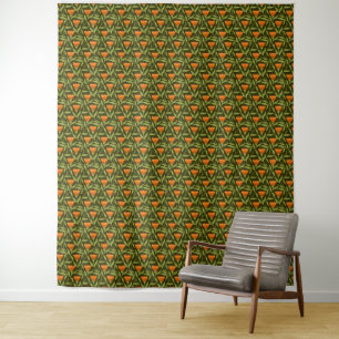 Tenture Motif floral vintage avec tulipes orange