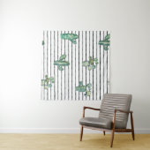Tenture Motif fluide cactus aquarelle (En situation (horizontale))