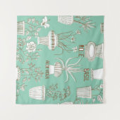 Tenture Motif fluide floral (Devant (Horizontal))