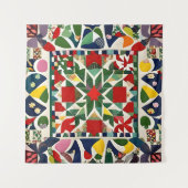 Tenture Motif folklorique multicolore (Devant)