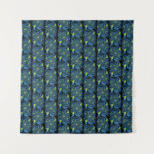 Tenture Motif fractal bleu et noir (Devant (Horizontal))