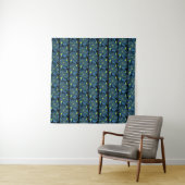 Tenture Motif fractal bleu et noir (En situation (horizontale))
