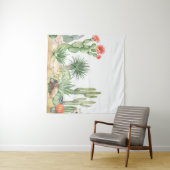 Tenture Motif frontalier des cactus en fleurs (En situation (horizontale))