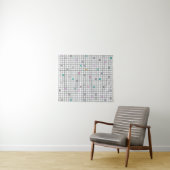 Tenture Motif géométrique À damiers multicolore (En situation (horizontale))