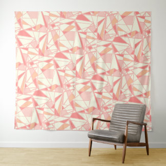 Tenture Motif géométrique abstrait rose beige