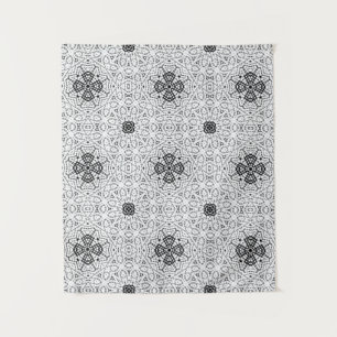 Tenture Motif géométrique blanc et noir