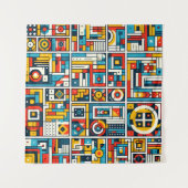 Tenture Motif géométrique coloré esthétique (Devant (Horizontal))