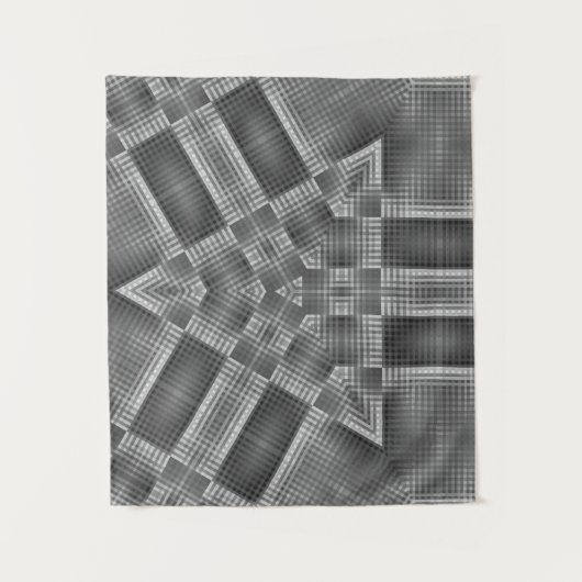 Tenture Motif géométrique gris (Devant)