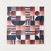 Tenture Motif géométrique moderne transparent (Devant (Horizontal))