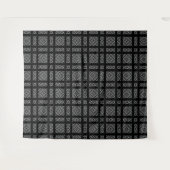 Tenture Motif géométrique noir et blanc Ama (Devant (Horizontal))