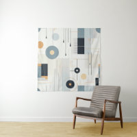 Motif géométrique rétro aux tons pastel