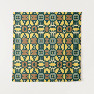 Tenture Motif géométrique rétro unique, couteaux vintages