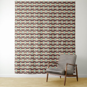 Tenture Motif géométrique sans couture en feuille brun fon