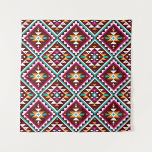 Tenture Motif géométrique tribal transparent coloré