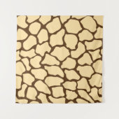 Tenture Motif Girafe Marron – Impression Animale Minimalis (Devant (Horizontal))