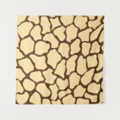 Tenture Motif Girafe Marron – Impression Animale Minimalis (Devant)
