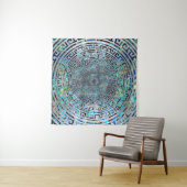 Tenture Motif grec circulaire de méandre - clé grecque (En situation (horizontale))