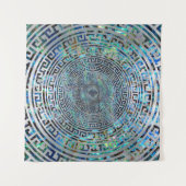 Tenture Motif grec circulaire de méandre - clé grecque (Devant)