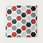 Tenture Motif Hexagon d'Art Moderne (Devant (Horizontal))