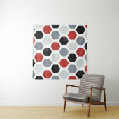 Tenture Motif Hexagon d'Art Moderne (En situation (horizontale))