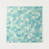 Tenture Motif Hexagonal bleu clair transparent (Devant (Horizontal))