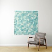 Tenture Motif Hexagonal bleu clair transparent (En situation (horizontale))