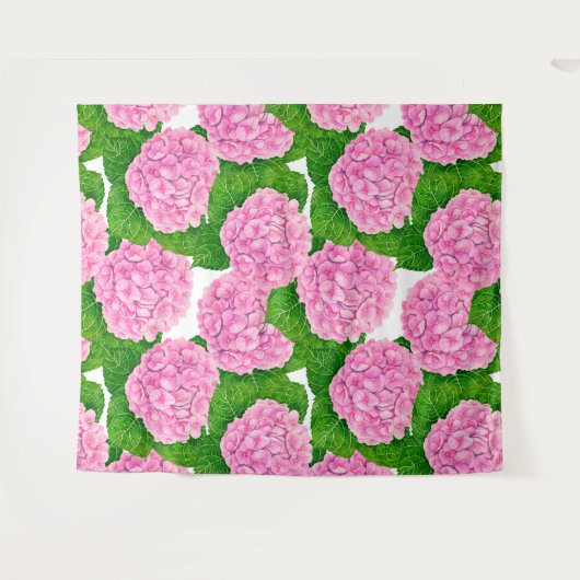 Tenture Motif Hydrangea (Devant (Horizontal))