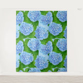 Tenture Motif hydrangée bleu (Devant)